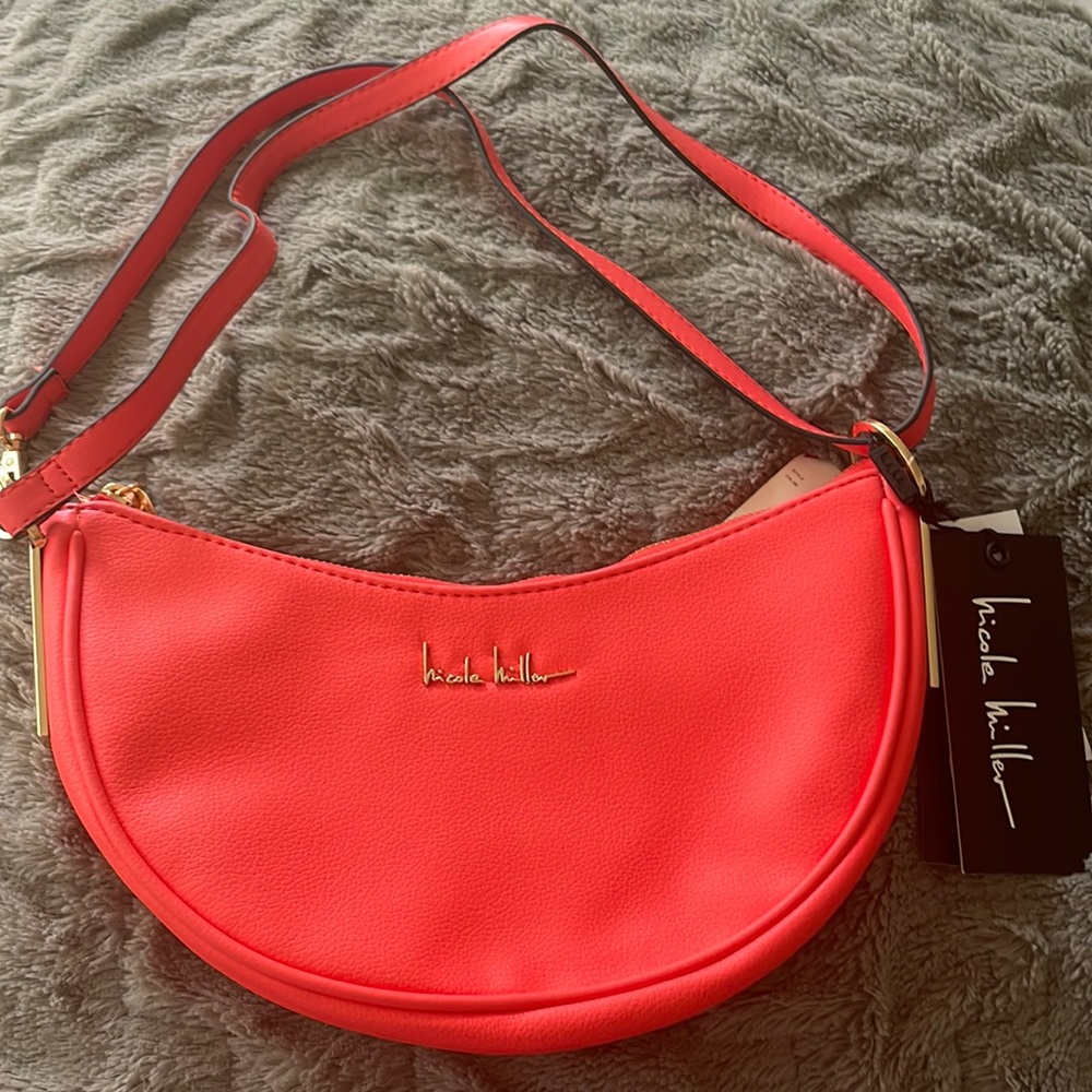 Nicole Miller Hot Coral Shoulder Bag 🔥NWT
